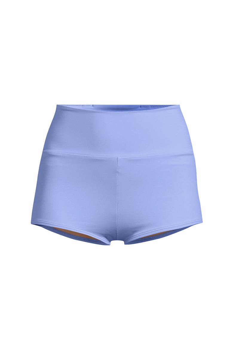 Tugless High Waisted Swim Boy Shorts, Alternate, color, Soft Cloud Blue