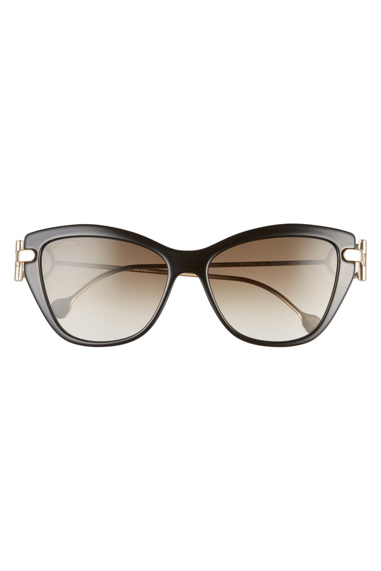 55mm Cat Eye Sunglasses, Alternate, color, BLACK