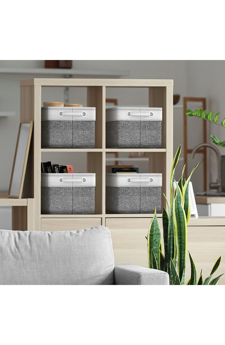 SORBUS 3-Pack Storage Basket Bin Set, Alternate, color, Gray/ White