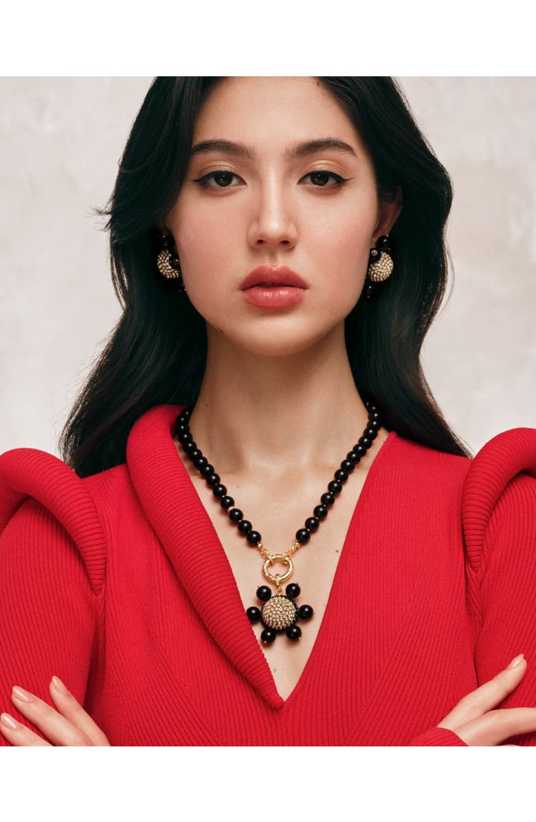 Saulė Label Jolie Necklace, Alternate, color, Slick Black