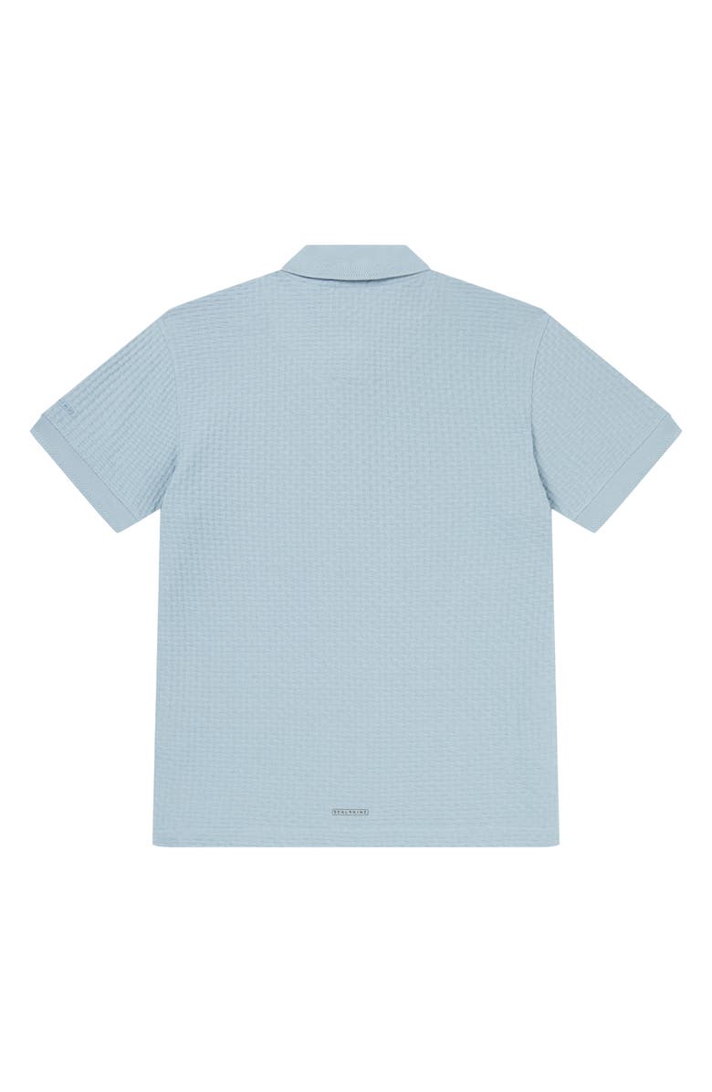 Sealskinz Barmer Textured Organic Cotton Polo, Alternate, color, Blue