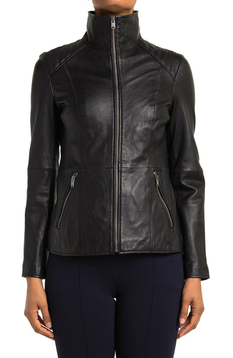 Andrew Marc Fabian Leather Jacket, Alternate, color, 