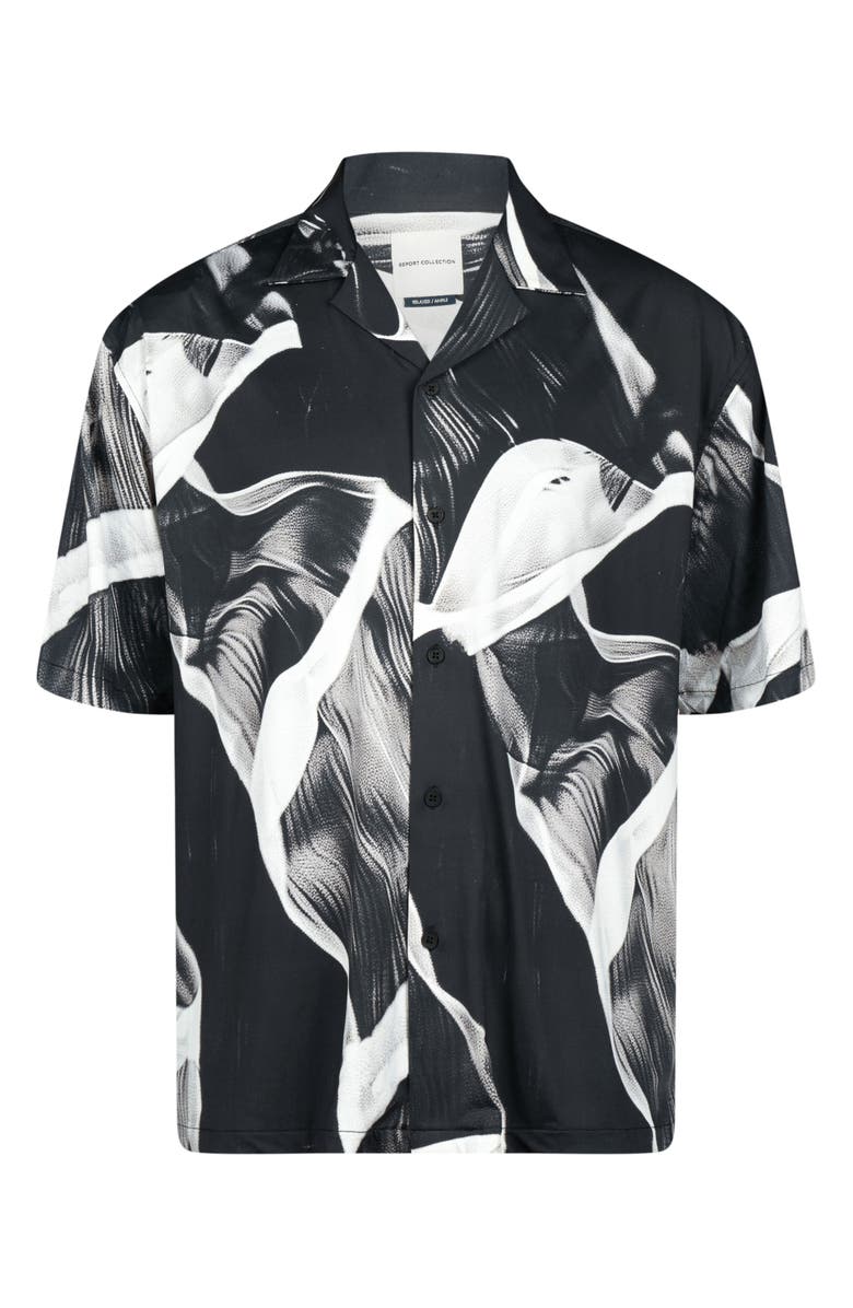Report Collection Abstract Print Camp Shirt, Alternate, color,