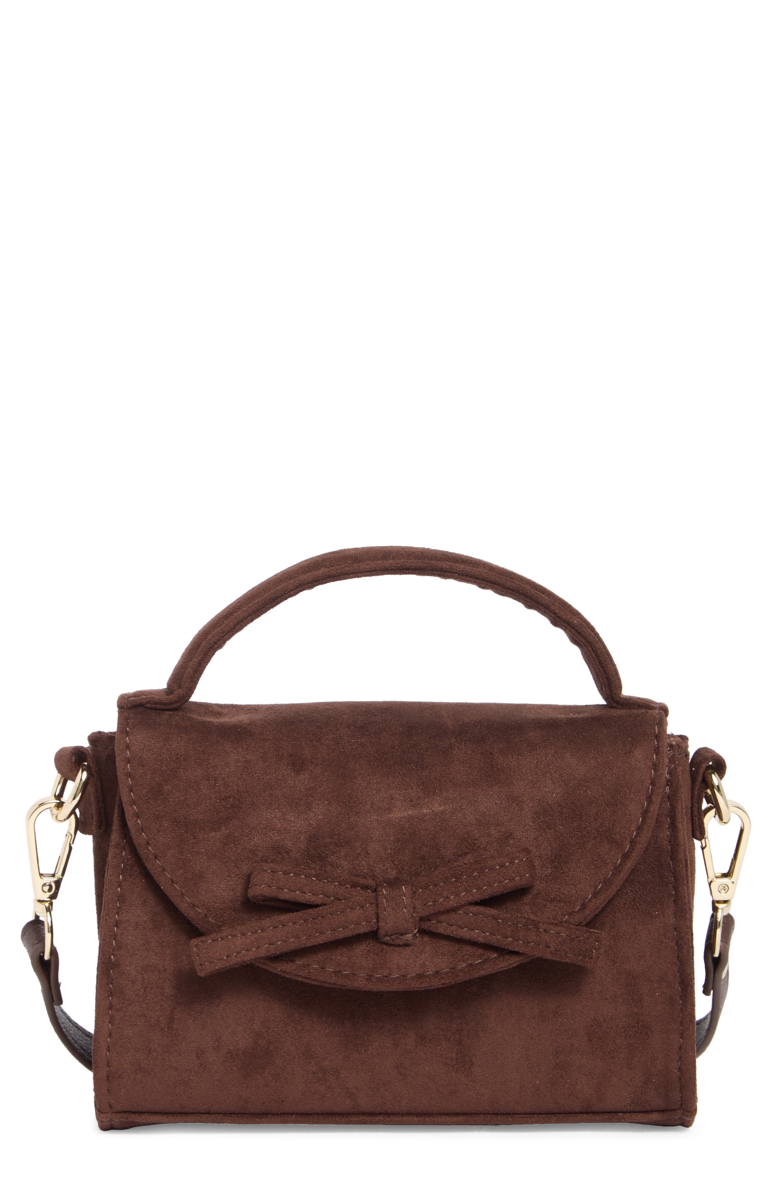 Madden Girl Faux Suede Top Handle Crossbody Bag