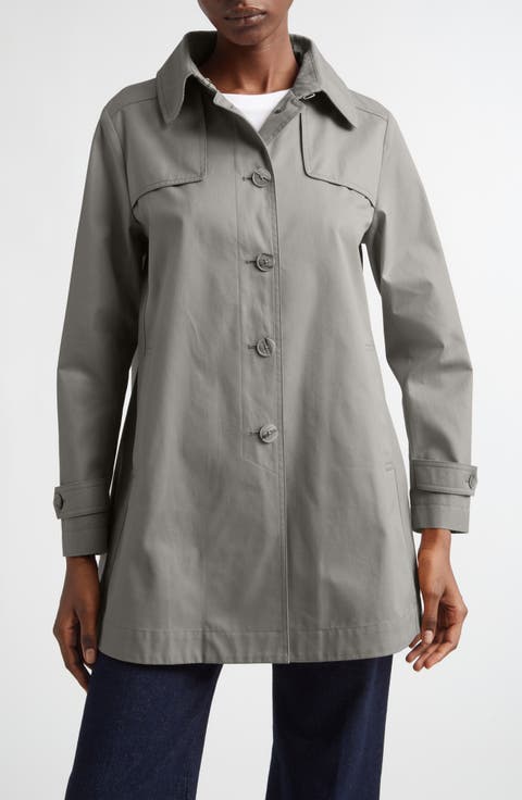 A-Line Cotton Trench Coat