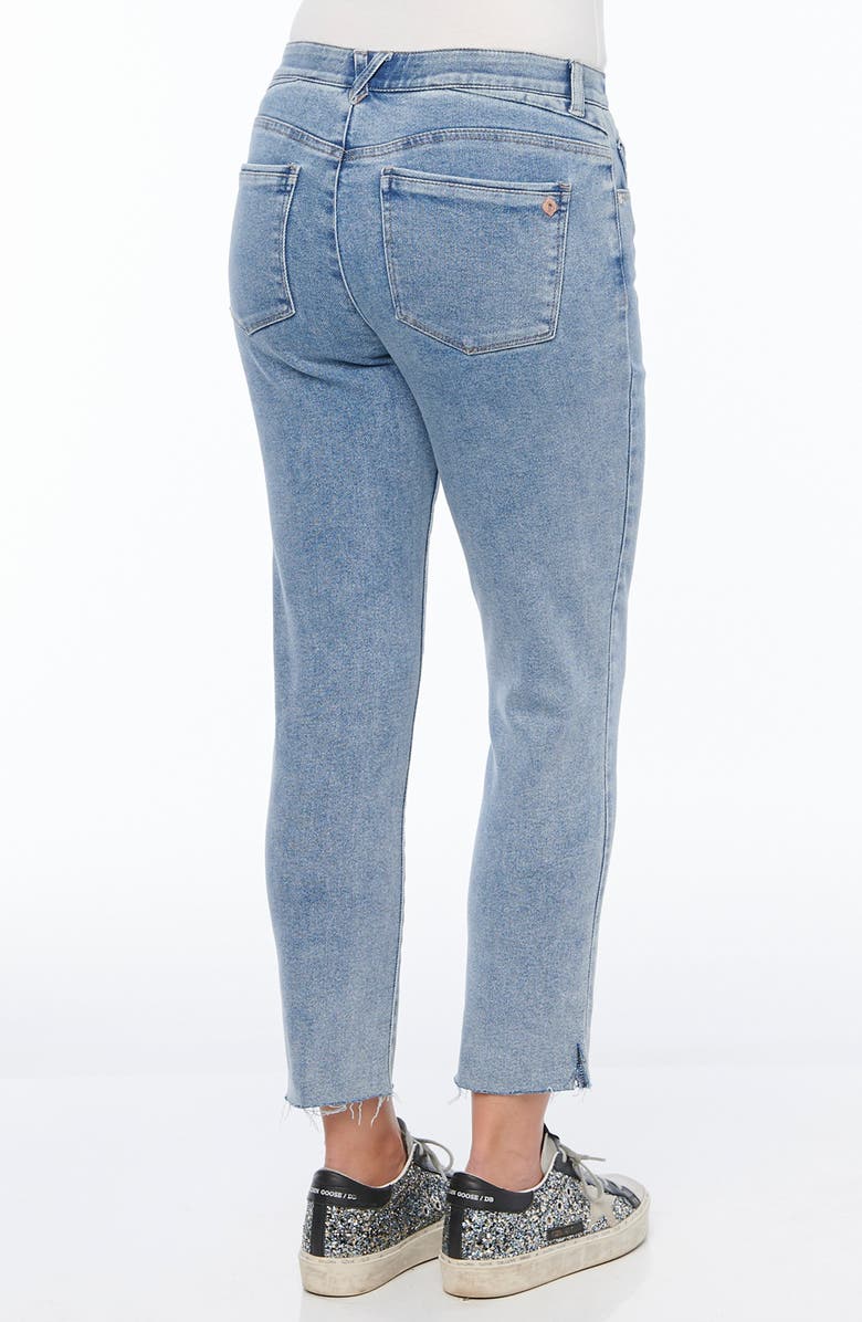 Wit & Wisdom Ab-Solution High Waist Raw Hem Straight Leg Jeans, Alternate, color, 