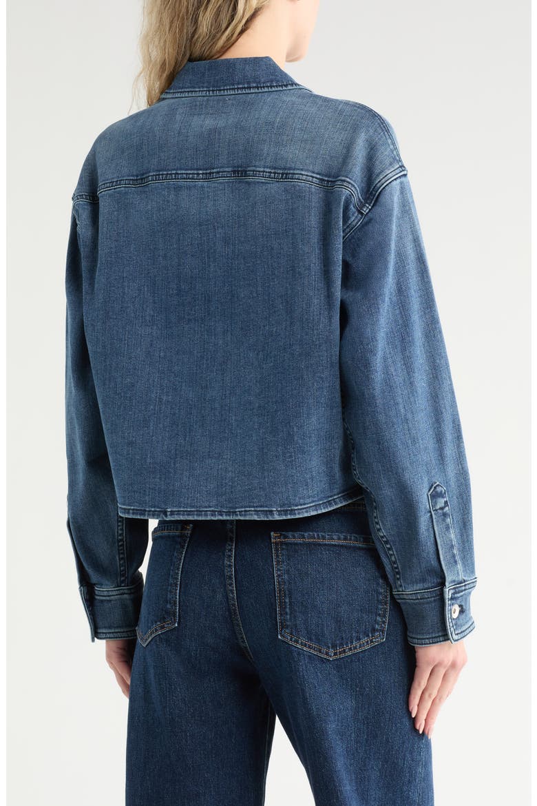 Jayde Crop Denim Shirt Jacket, Alternate, color, MEDIUMWASH