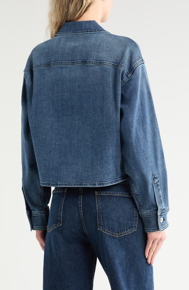 rag & bone Jayde Crop Denim Shirt Jacket, Alternate, color, Mediumwash