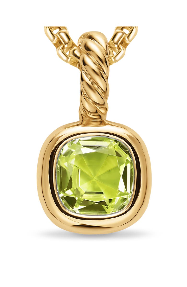 David Yurman Mini Cushion Cut Enhancer, Alternate, color, Peridot