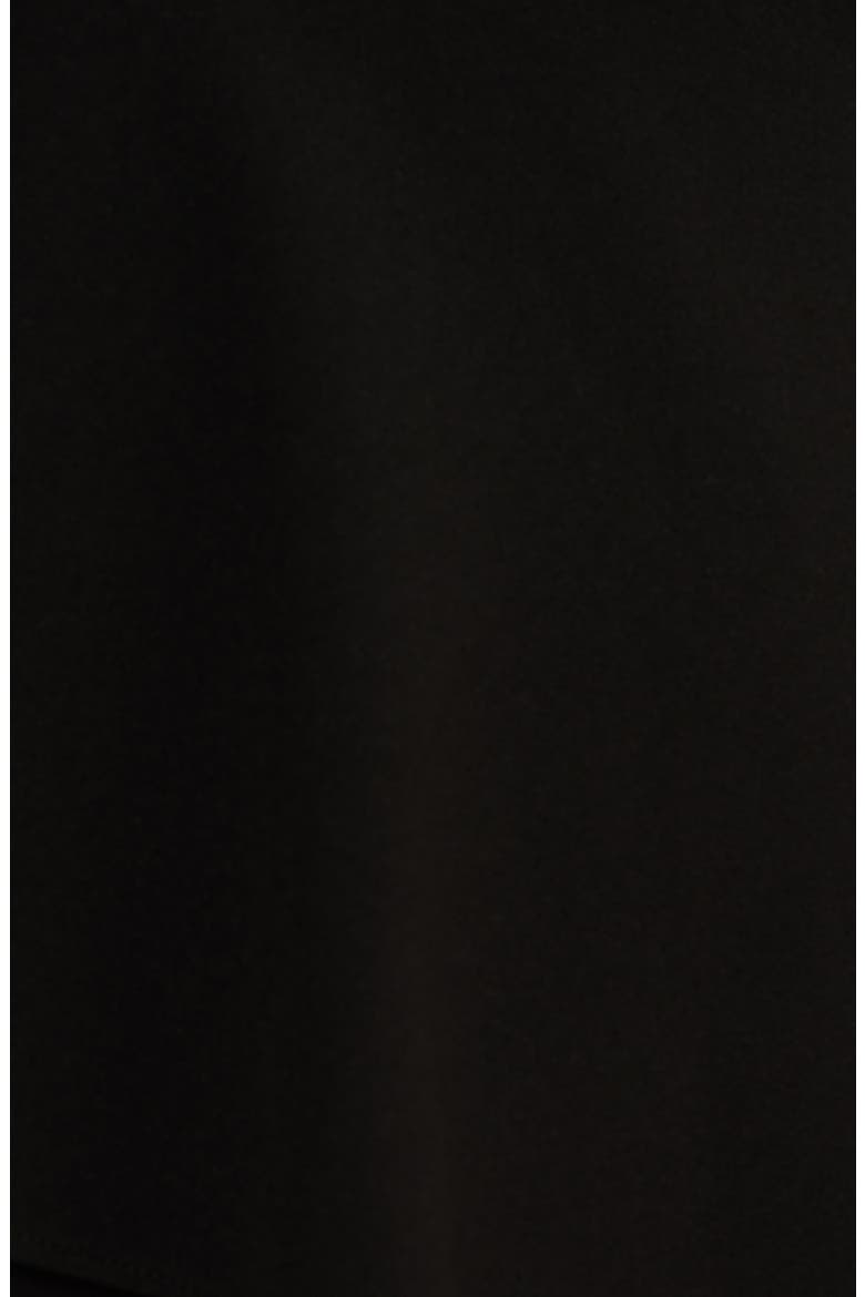 Ruffle Long Sleeve Crepe Dress, Alternate, color, BLACK