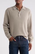 FRAME Long Sleeve Wool Polo Sweater