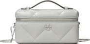 Tory Burch Kira Diamond Quilted Charm Leather Vanity Train Case