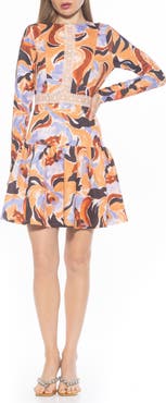 Alexia Admor Alexa Floral Long Sleeve Fit & Flare Dress