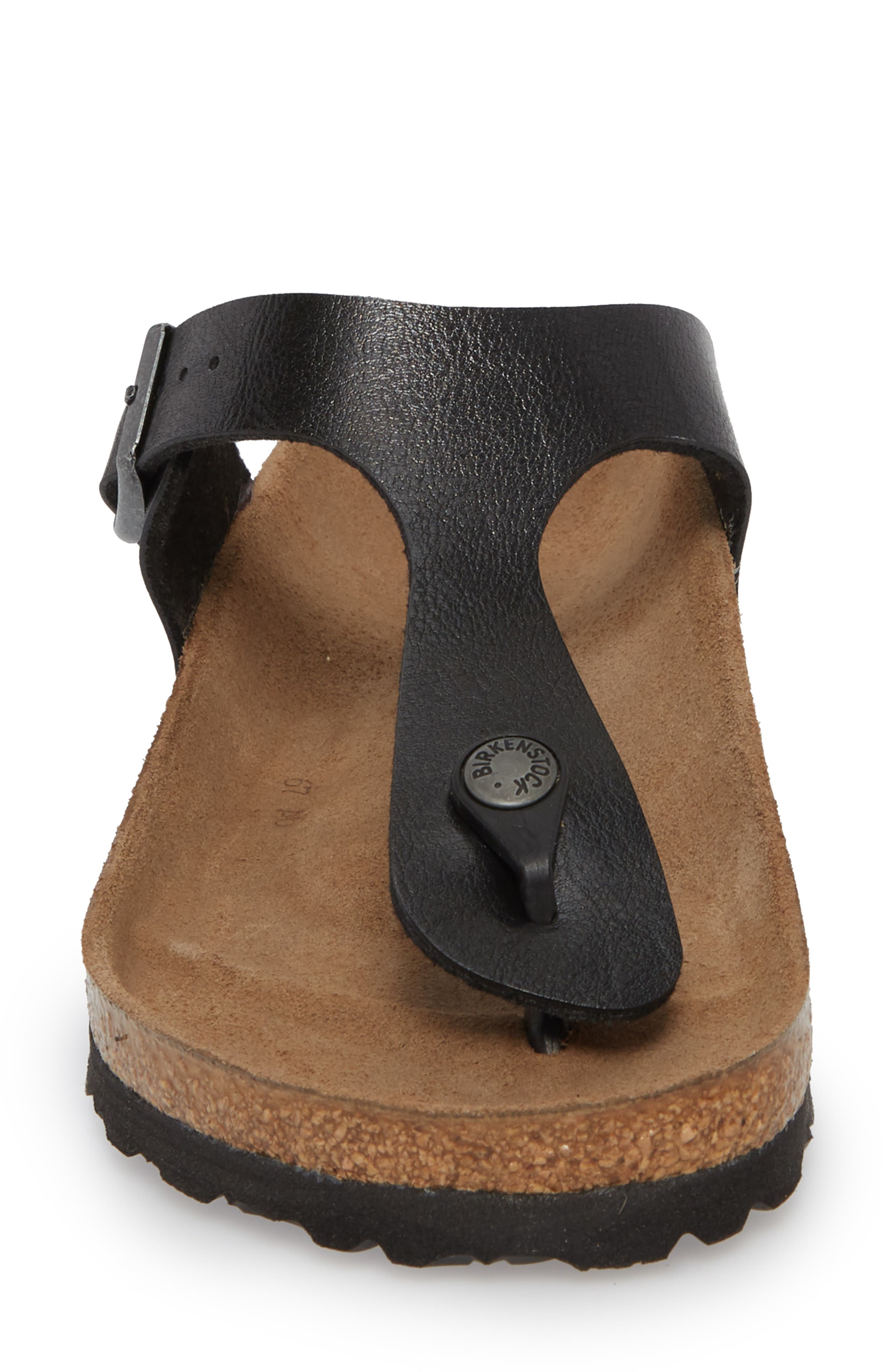 Gizeh Birko-Flor Sandal, Alternate, color, BLACK