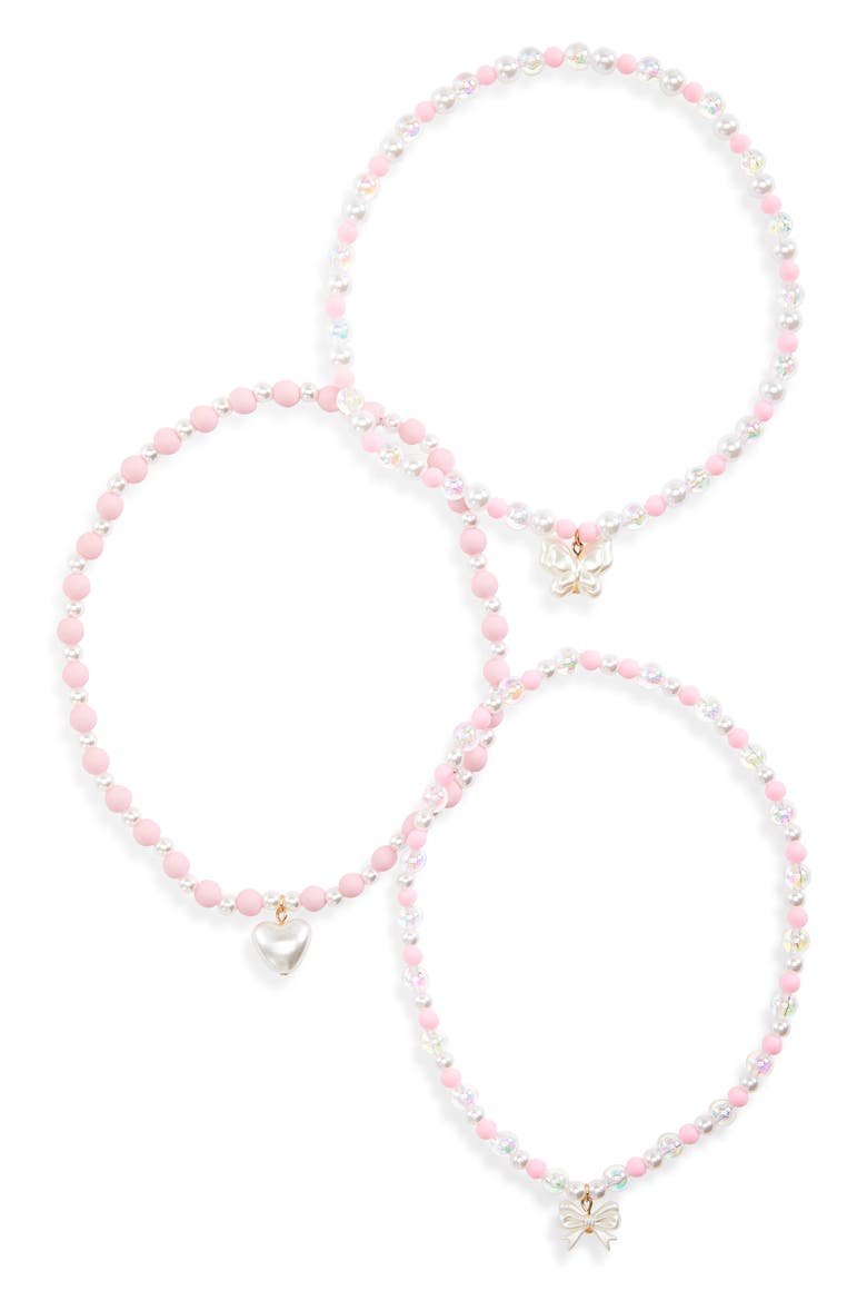 Kids' 3-Pack Assorted Beaded Necklaces, Main, color, PINK