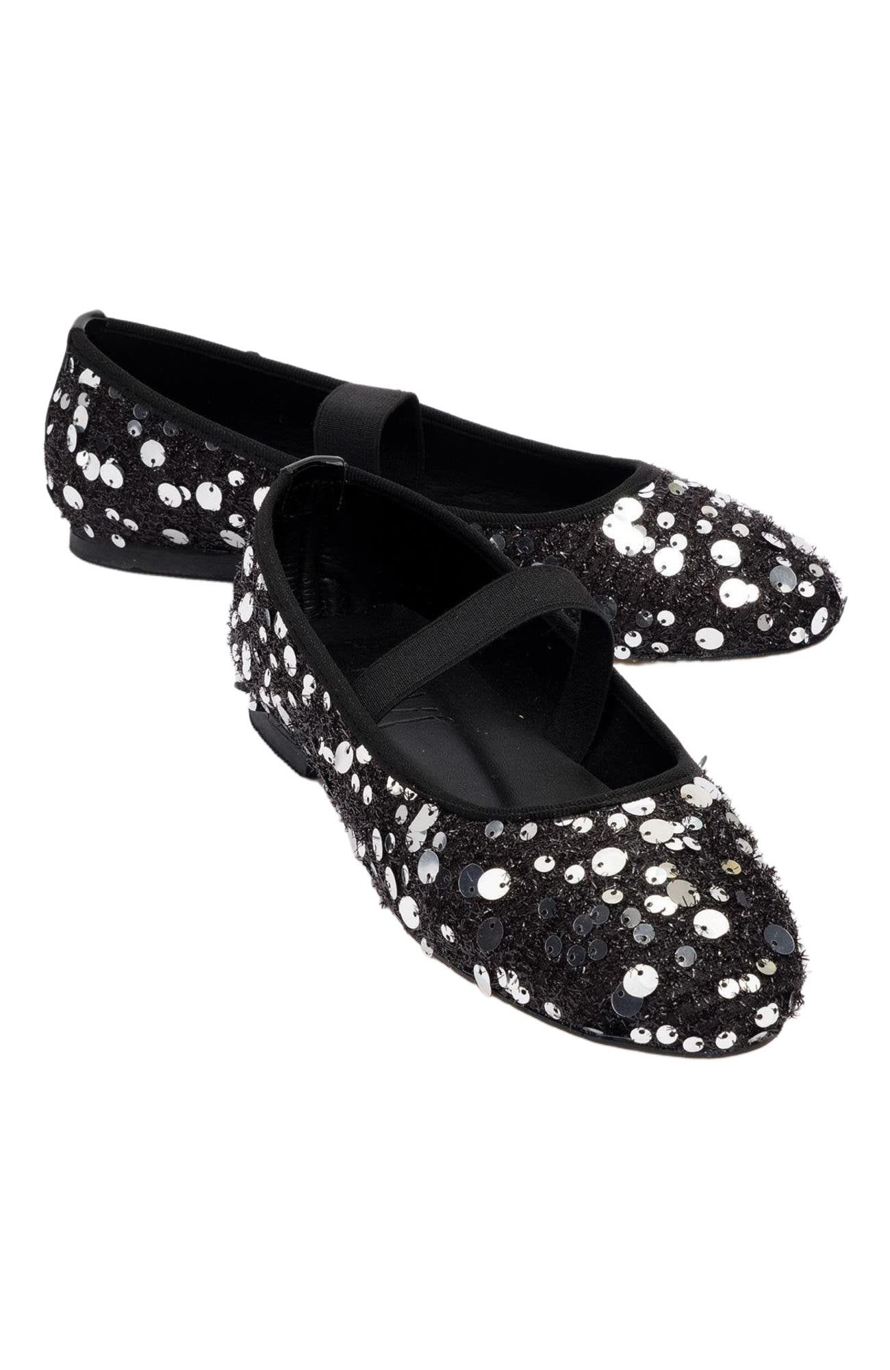 Prologue Shoes Grego Sequin Embellished Flat, Main, color, 