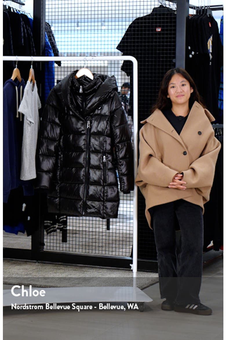 Asymmetric Bib Packable Quilted Coat video
