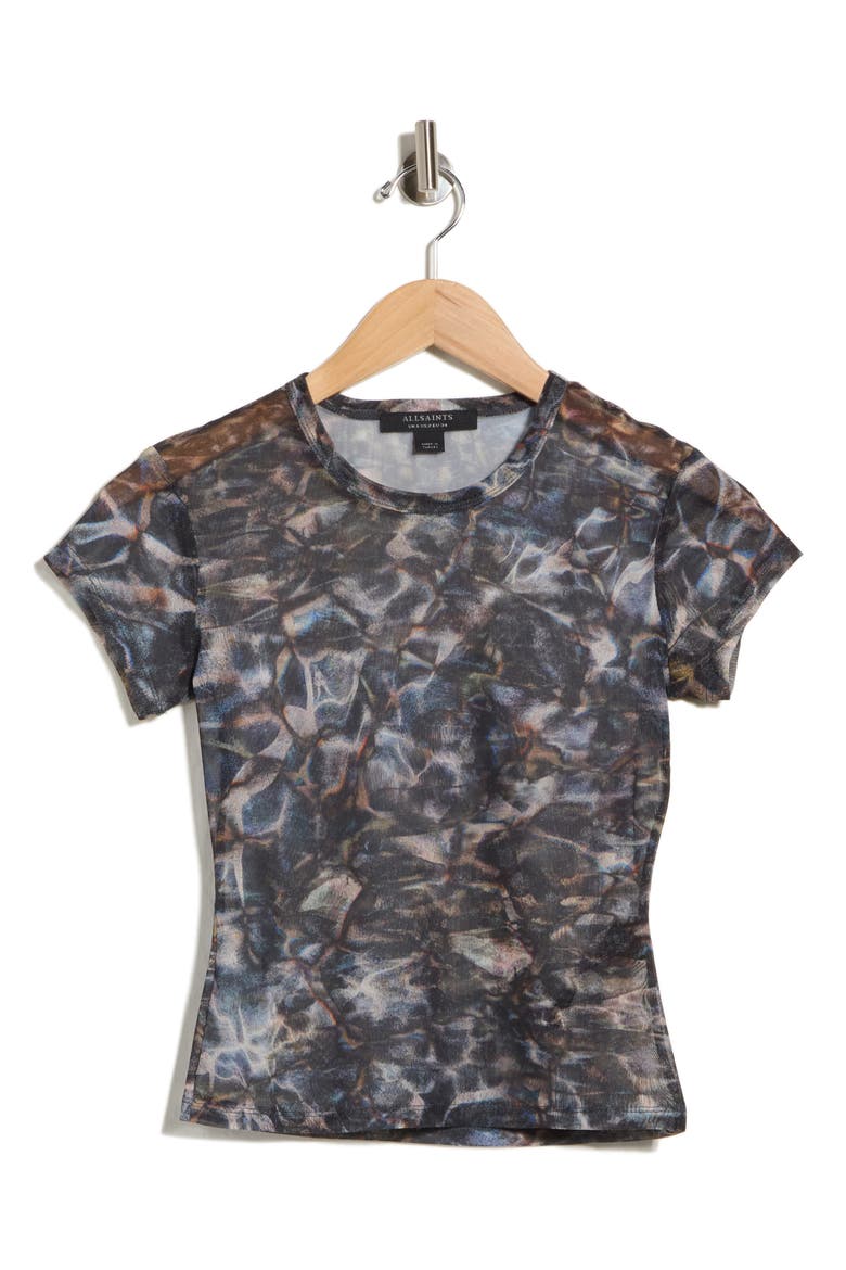 Ellie Mesh T-Shirt, Alternate, color, CALADESI BLACK