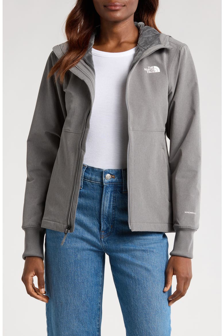 Shelbe Raschel Water Resistant Hooded Jacket, Main, color, SMOKED PEARL HEATHER
