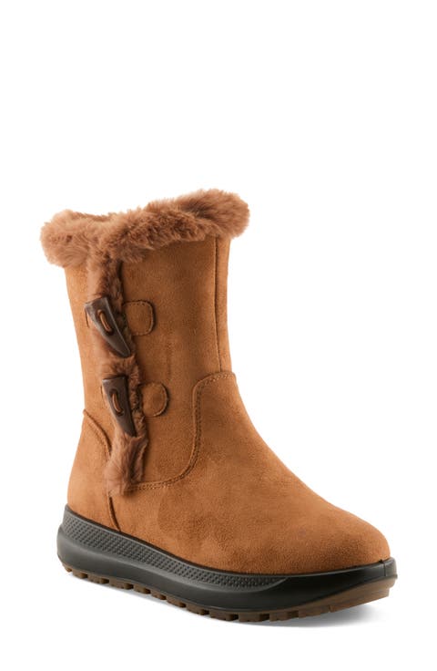Galoshe Water Resistant Faux Fur Bootie