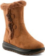 Flexus by Spring Step Galoshe Water Resistant Faux Fur Bootie