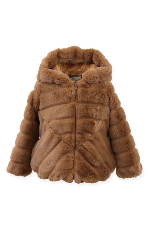 Kids' Cozy Faux Fur Hooded Jacket