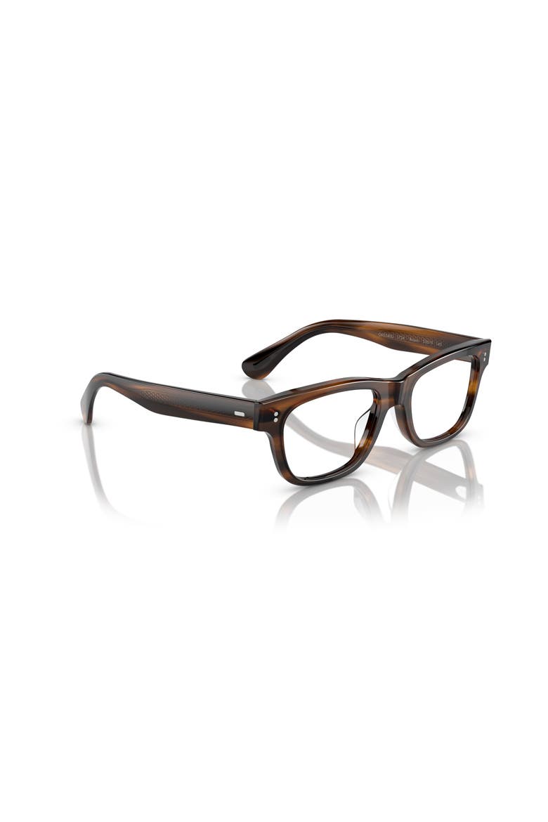 53mm Rectangle optical glasses, Alternate, color, Brown