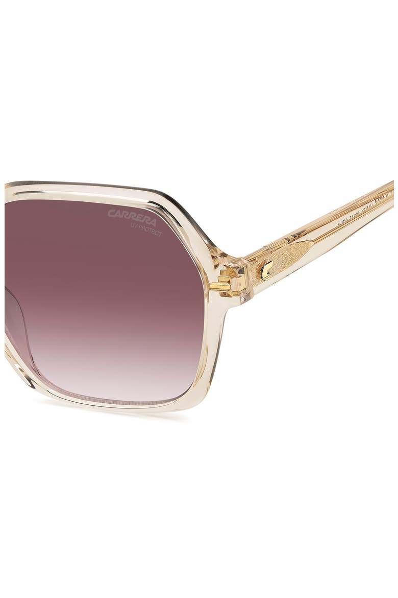 Carrera 3026/S 56mm Gradient Square Sunglasses, Alternate, color, CLEAR YELLOW