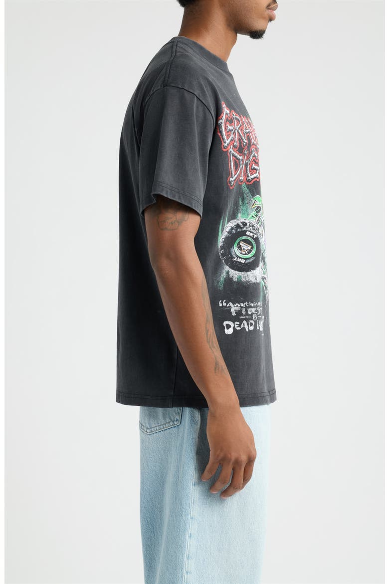 Grave Digger Monster Jam Graphic T-Shirt, Alternate, color, BLACK WASH