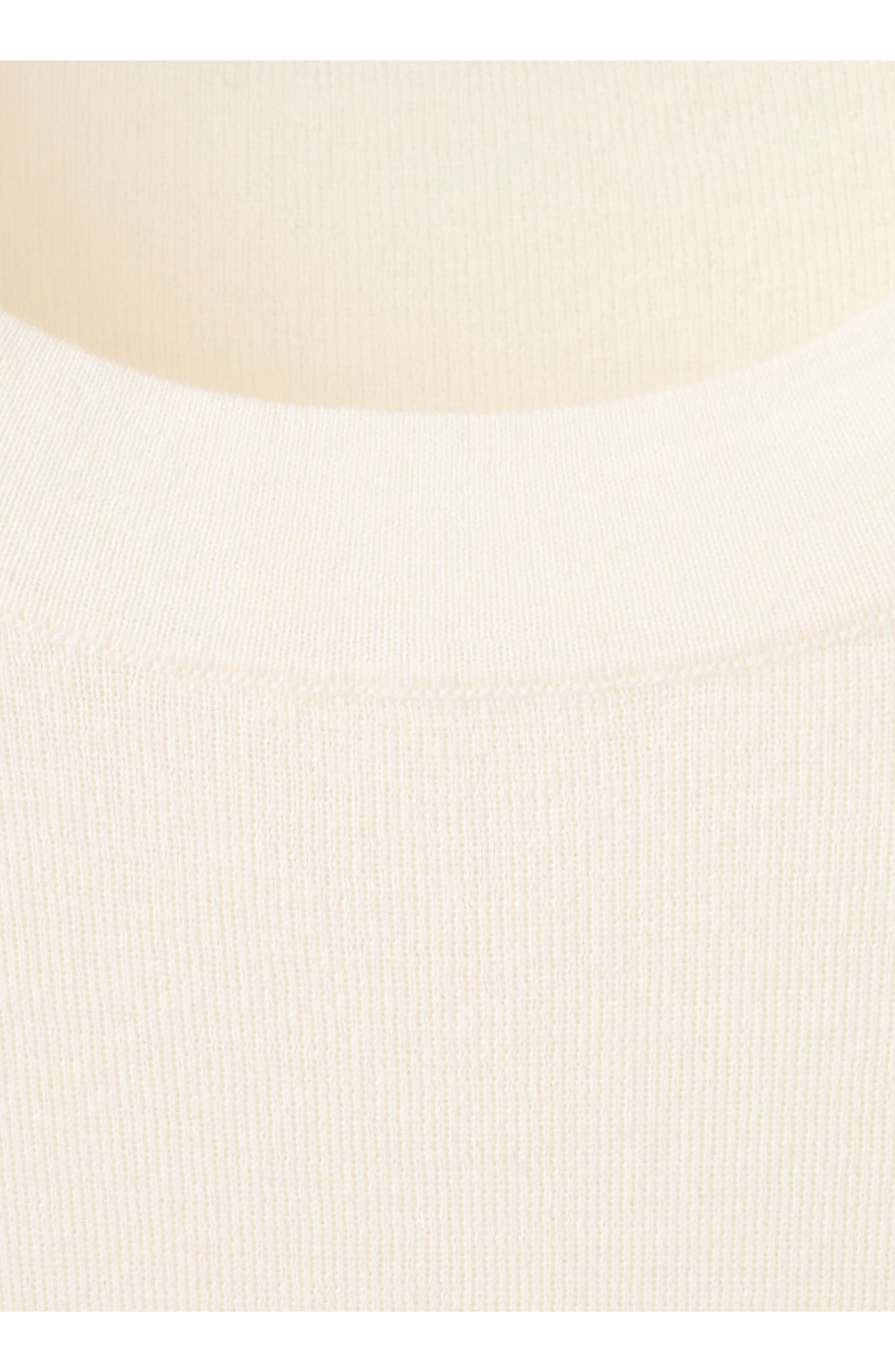 Short Sleeve Wool & Cotton Crewneck Sweater - image 4