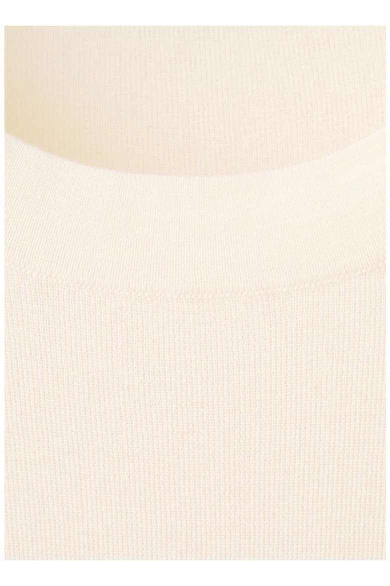 Short Sleeve Wool & Cotton Crewneck Sweater, Alternate, color, ECRU