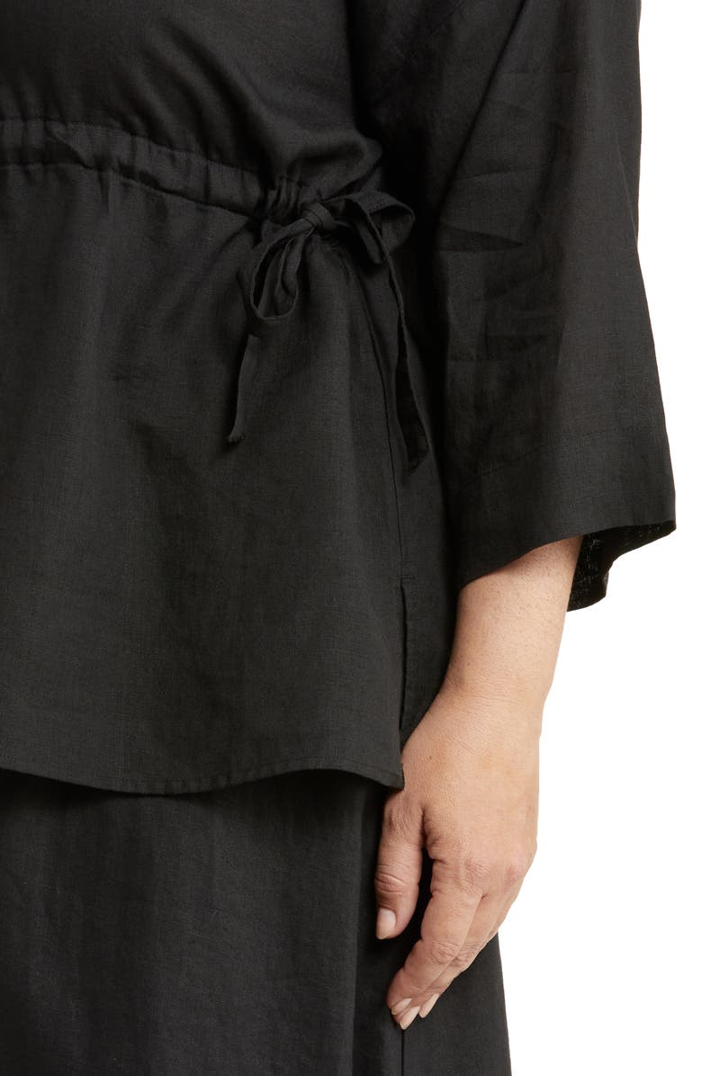 Eileen Fisher Bateau Neck Organic Linen Blend Top, Alternate, color,