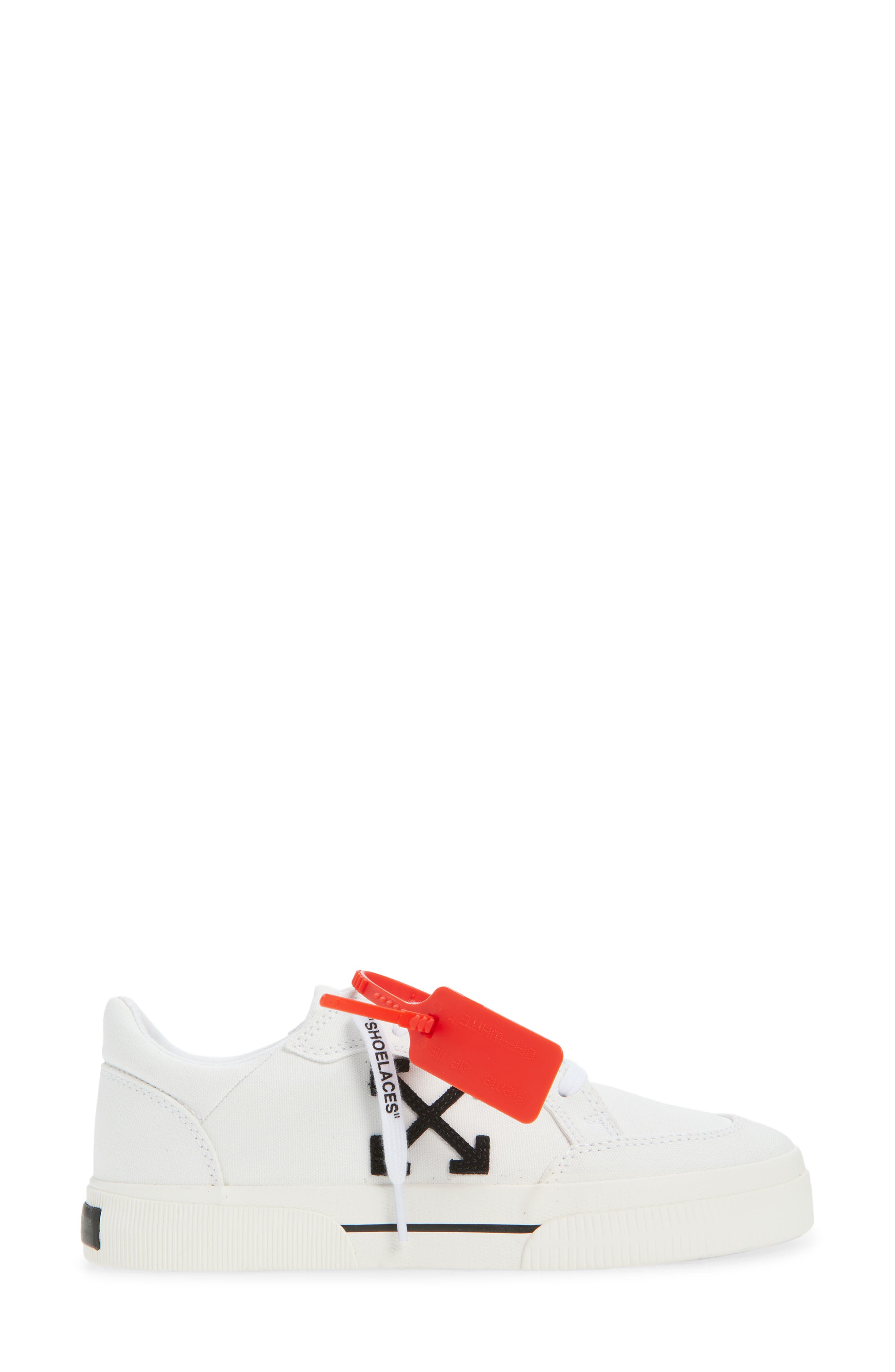 Off-White Vulcanized Low Sneaker, Alternate, color, White - Black