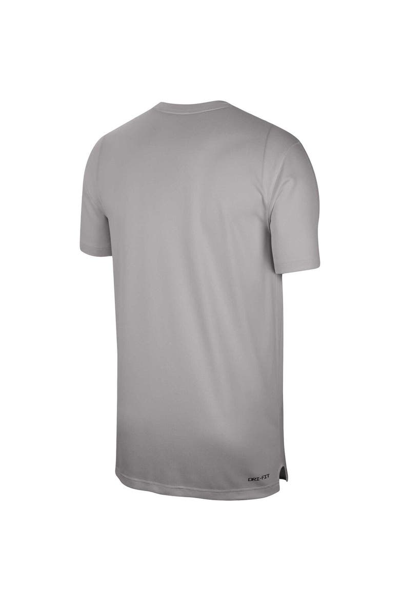 Men's Nike  Heather Gray Michigan State Spartans Sideline Coaches Performance Top, Alternate, color, Gray