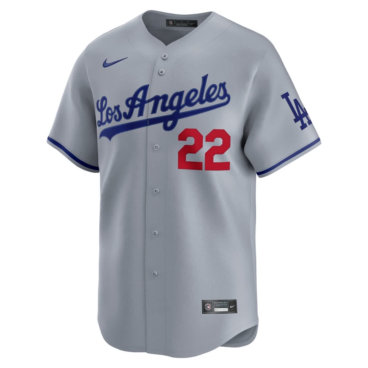 Men's Nike Clayton Kershaw Gray Los Angeles Dodgers Road Limited