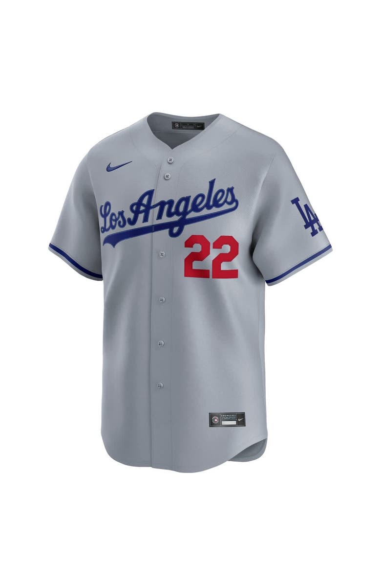 Nike Men's Nike Clayton Kershaw Gray Los Angeles Dodgers Road Limited Player Jersey, Alternate, color, 