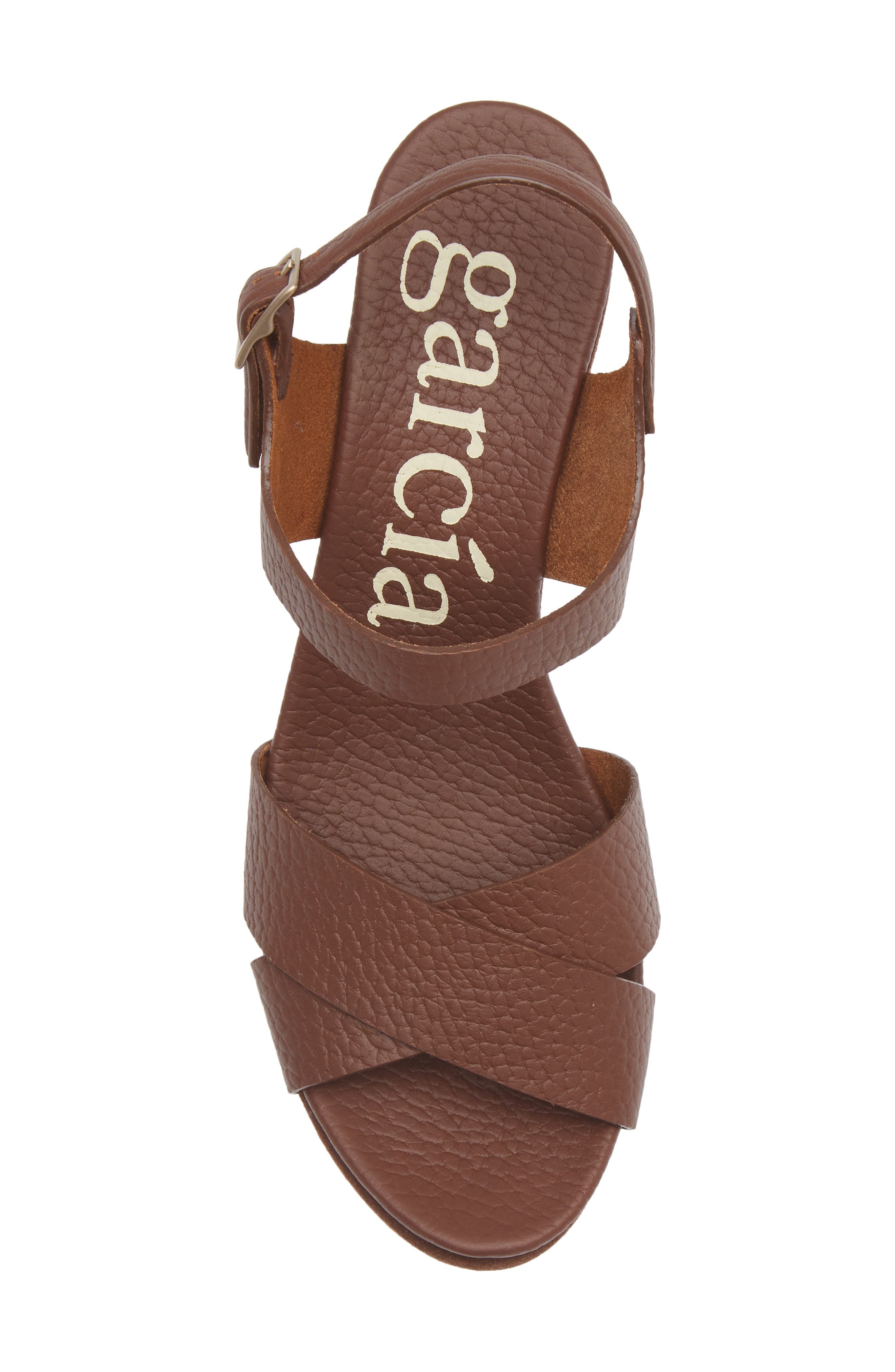 Pedro Garcia Aleyda Wedge Sandal, Alternate, color, Chestnut Cervo