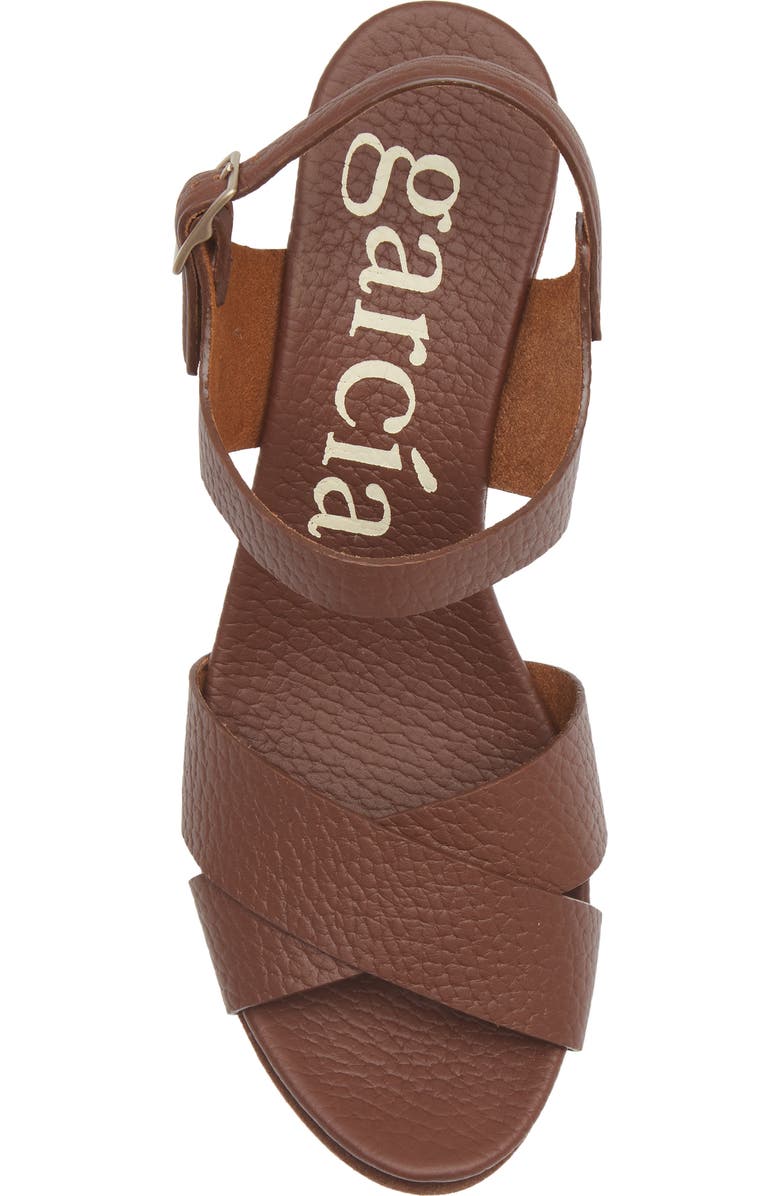 Pedro Garcia Aleyda Wedge Sandal, Alternate, color, Chestnut Cervo