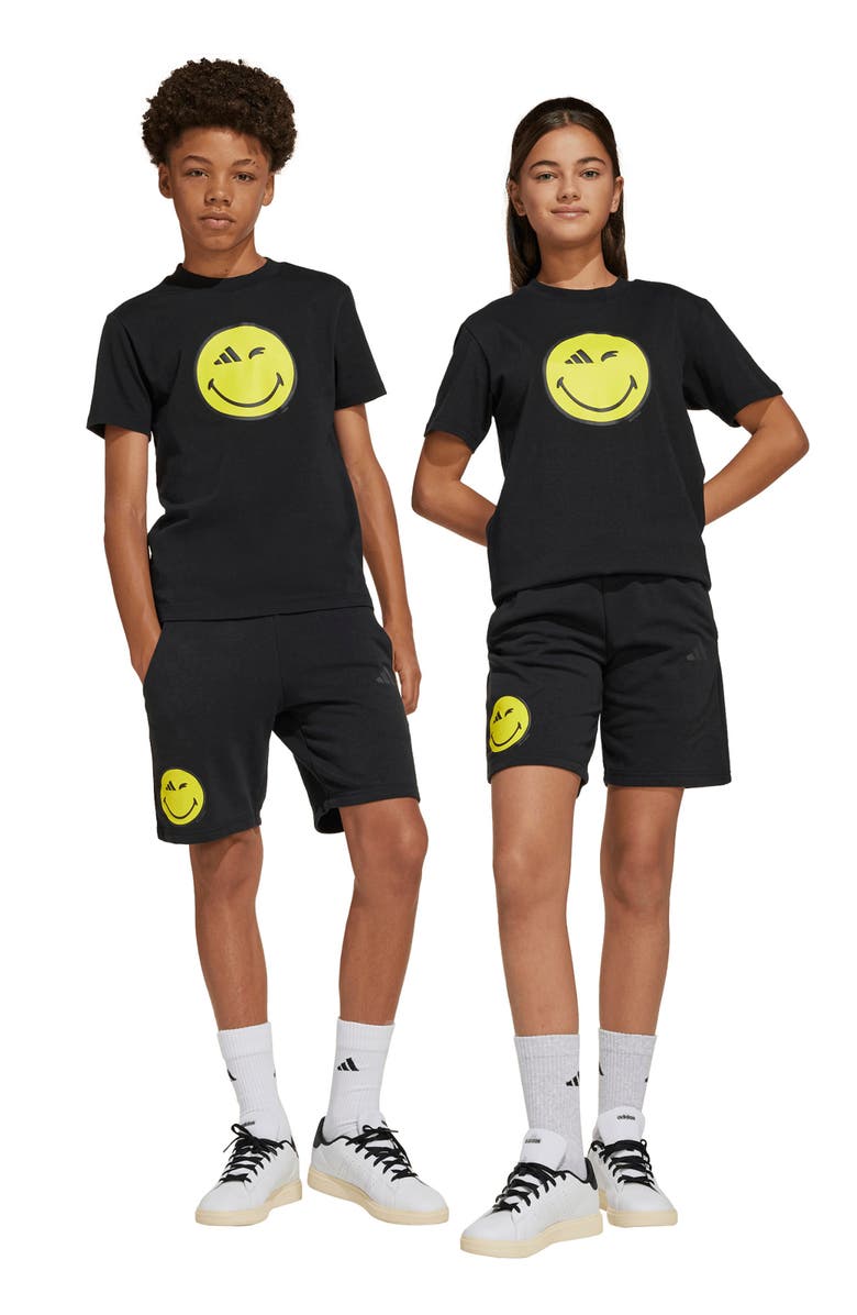 adidas Originals x Smiley World Kids' French Terry Shorts, Alternate, color, 