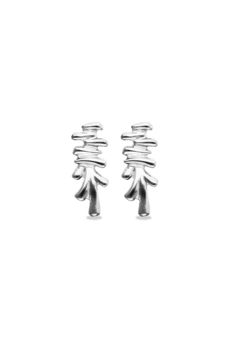 Sterling Silver Plated Earrings With Several Tubes, Main, color, Silver
