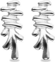 UNODE50 Sterling Silver Plated Earrings With Several Tubes