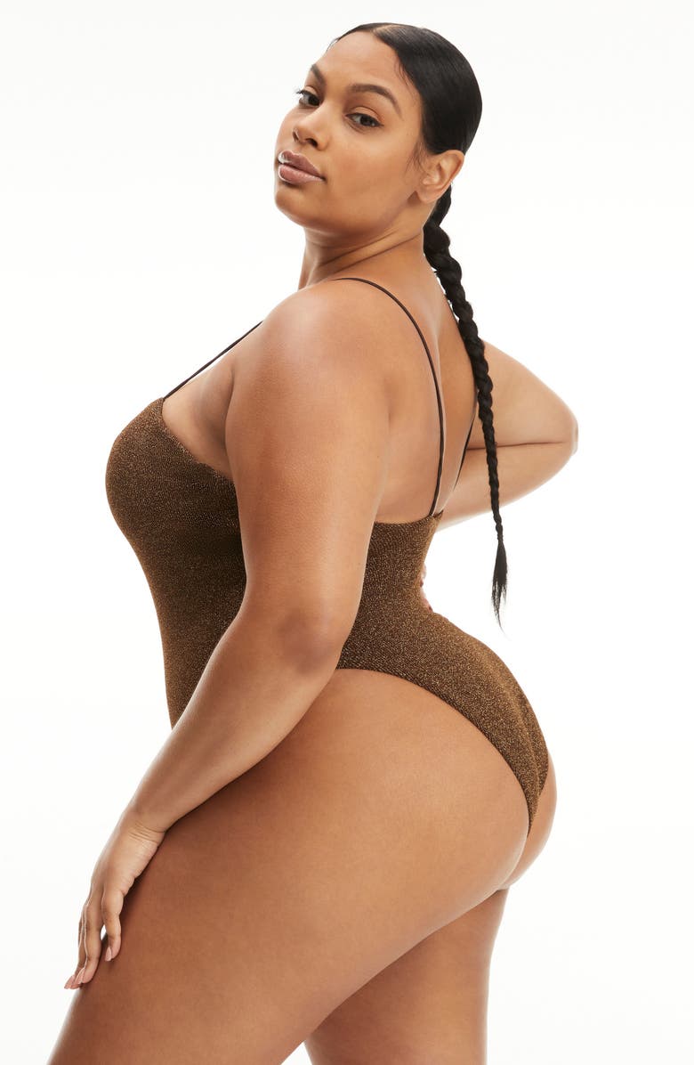 Good American '90s One-Piece Swimsuit, Alternate, color, 