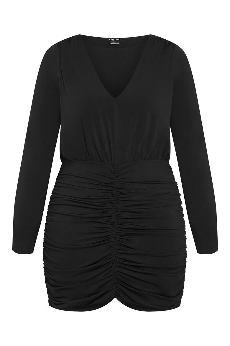 Jolene Ruched Dress, Alternate, color, BLACK