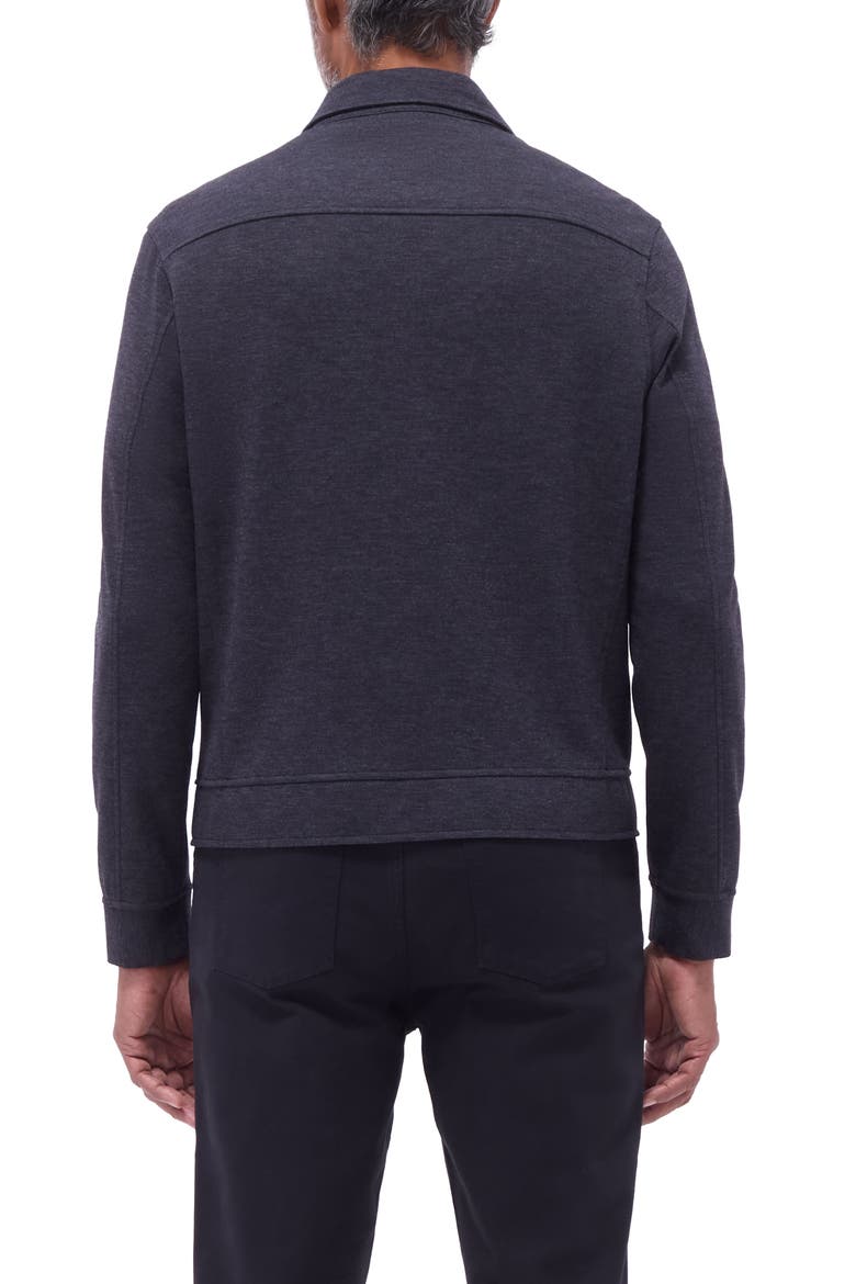 Soft Touch Zip Knit Shirt Jacket, Alternate, color, BLACK