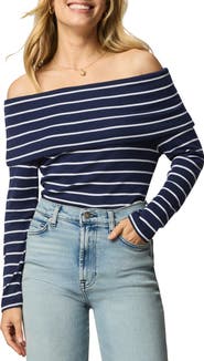 Splendid Josie Stripe Off the Shoulder Top