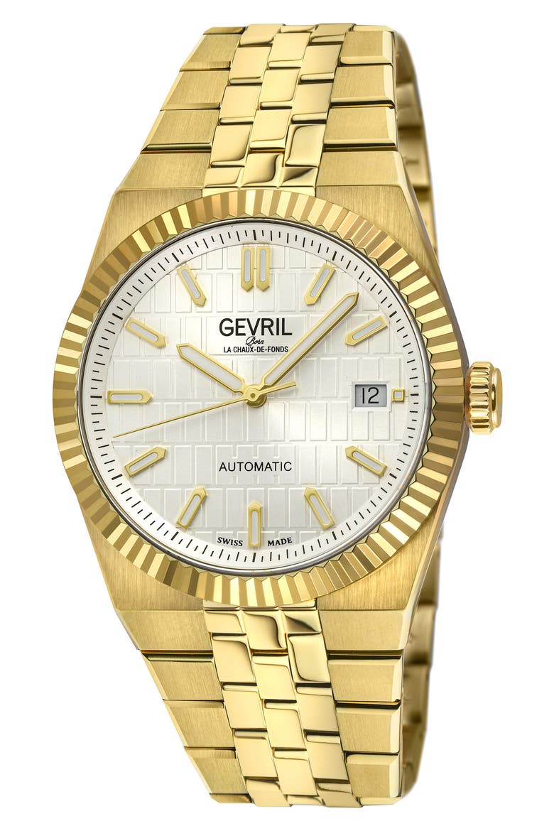 Pier 17 Swiss Automatic Bracelet Watch, 40mm, Main, color, GOLD