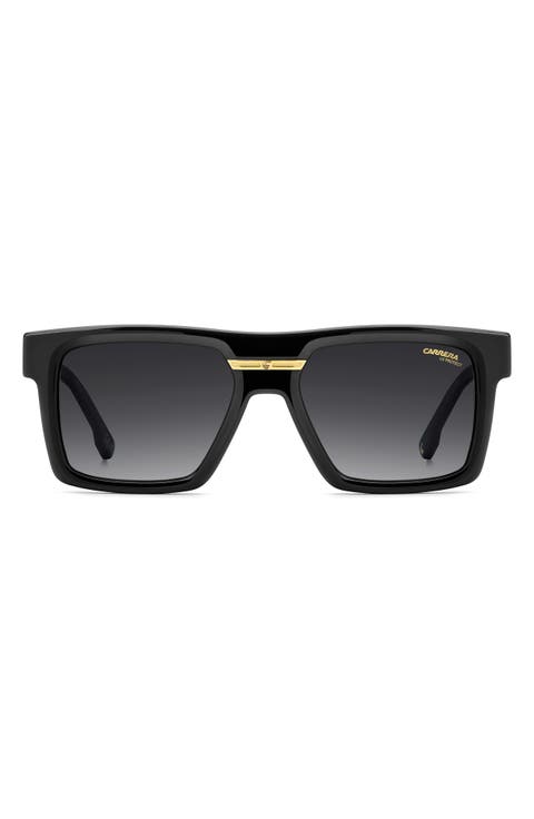 Victory 55mm Gradient Rectangular Sunglasses