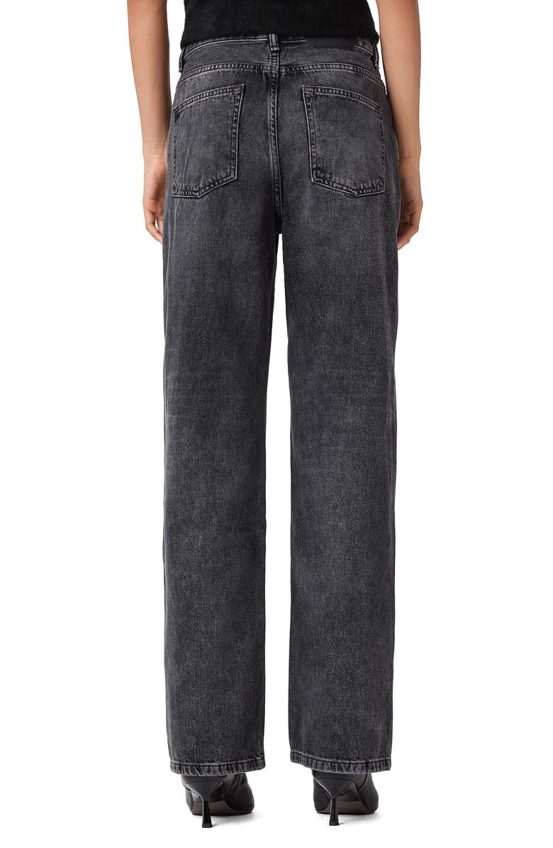 AllSaints Brooklyn Straight Leg Jeans, Alternate, color, Washed Black