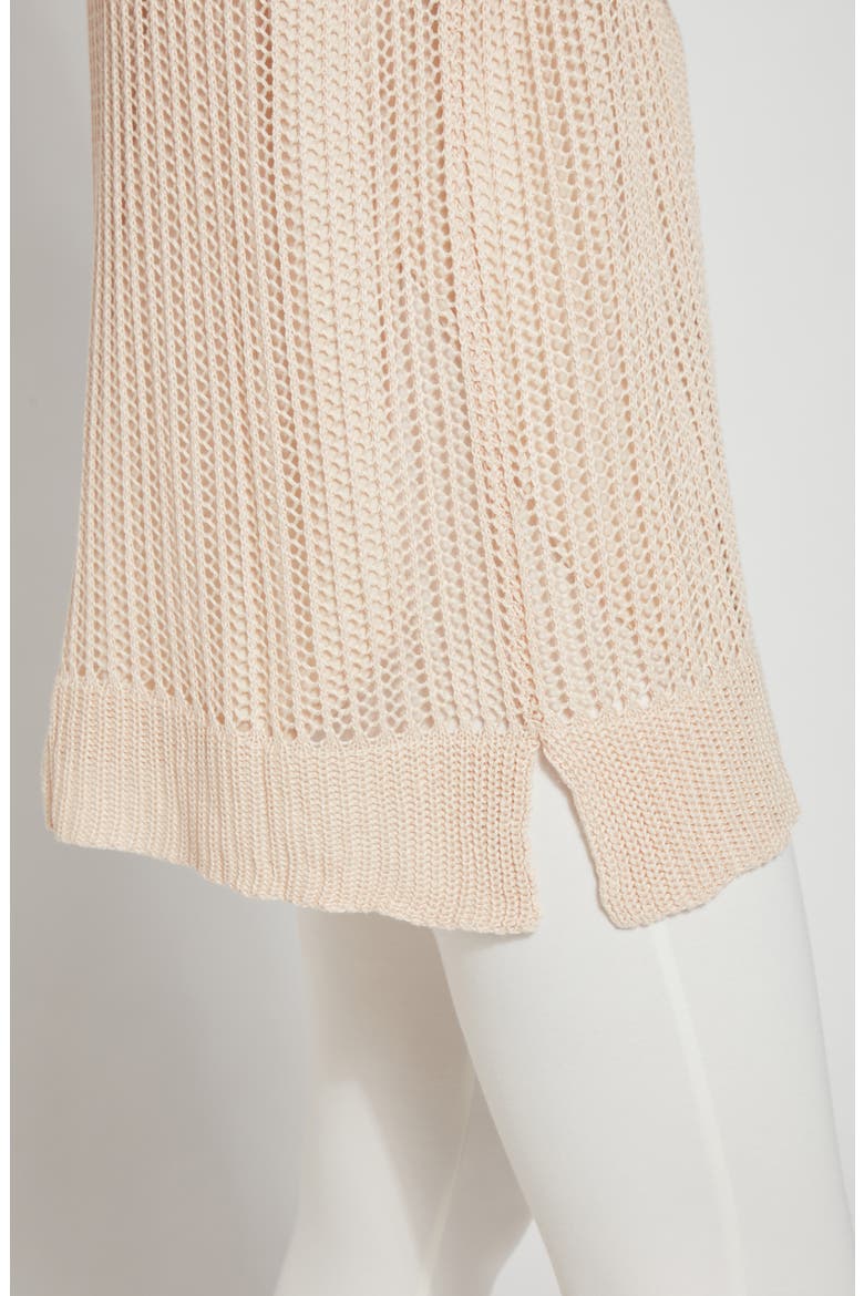 Amora Linen Mesh Duster, Alternate, color, PINENUTS