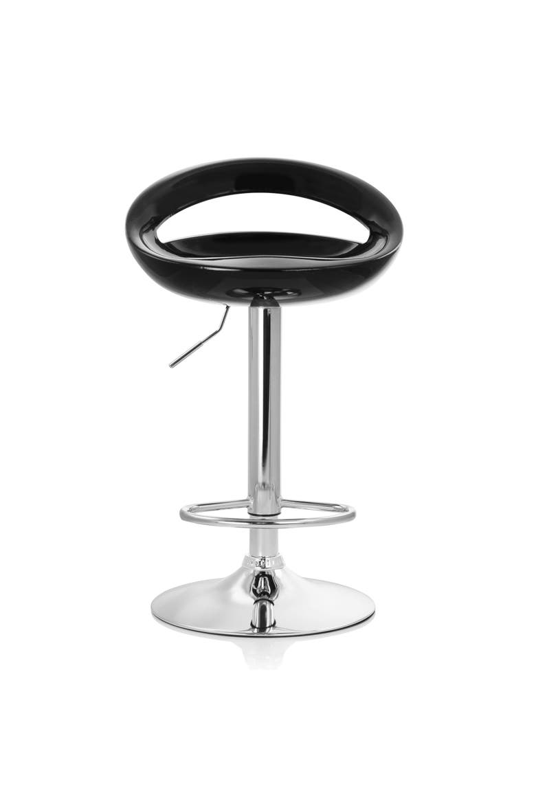2 Piece Retro Adjustable Bar Stool, Alternate, color, Black
